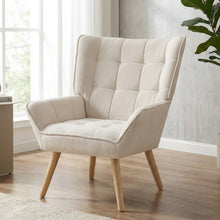 Load image into Gallery viewer, Amelia Rubberwood Armchair - White