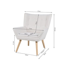 Load image into Gallery viewer, Amelia Rubberwood Armchair - White