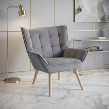 Load image into Gallery viewer, Amelia Rubberwood Armchair - Dark Grey