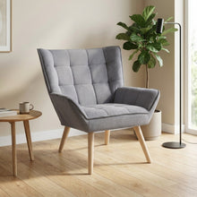 Load image into Gallery viewer, Amelia Rubberwood Armchair - Dark Grey