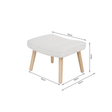 Load image into Gallery viewer, Emma Boucle Armchair with Ottoman - White