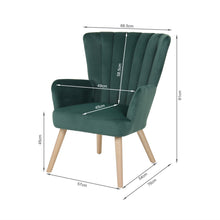 Load image into Gallery viewer, Neil Velvet Armchair - Green