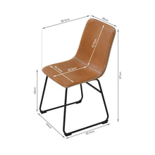 Load image into Gallery viewer, Grayson PU Leather Dining Chair - Set of 2 - Caramel Tan