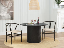 Load image into Gallery viewer, Winter Rope Seat Dining Chair Wishbone Chair Replica - Set of 2 - Black
