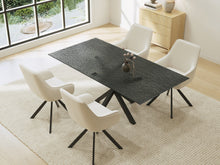 Load image into Gallery viewer, Zander Fused Glass Rectangle Dining Table 180 x 90cm - Black